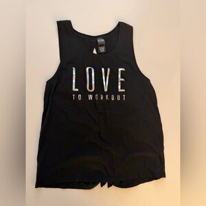 VS Workout Tank Top with Holographic 'LOVE' Graphic